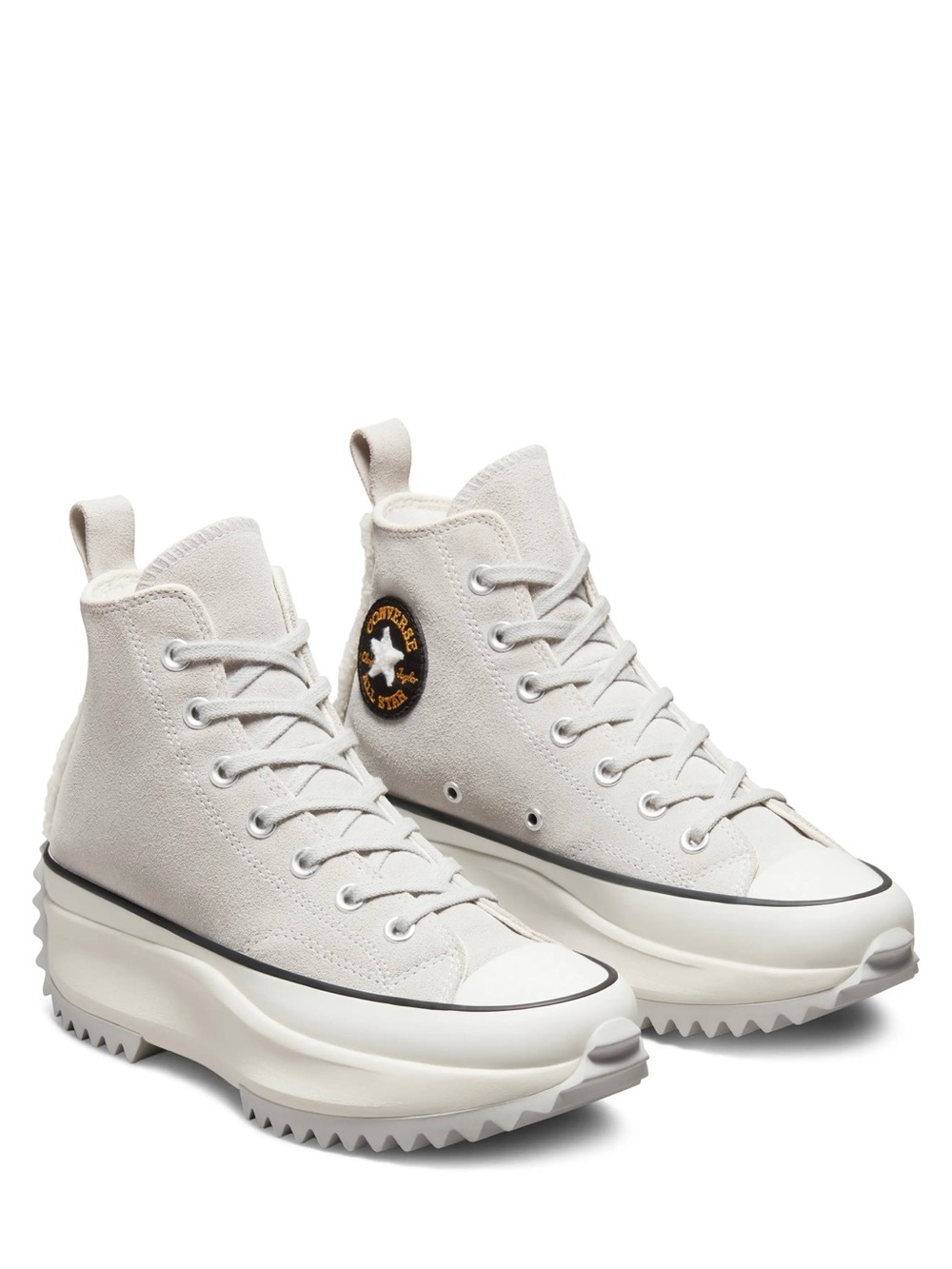 Converse Run Star Hike High Sherpa Trim Platform Sneakers